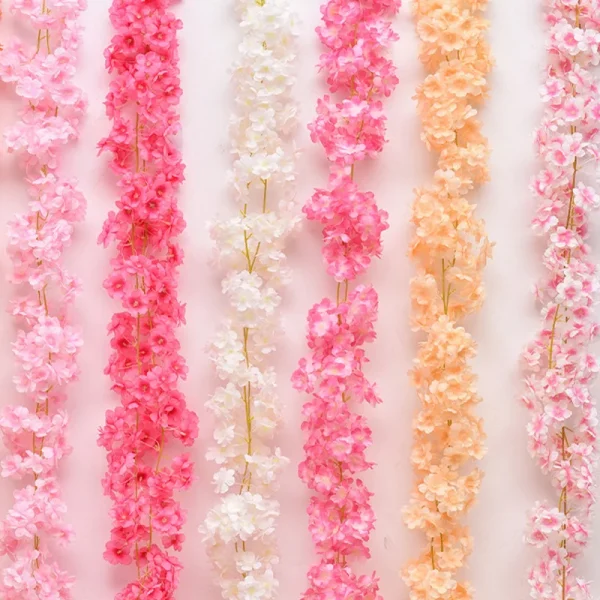 kf-S738afdb5a19744bbb8db283a07aeb5706 Guirlande de fleurs artificielles Sakura rose – Décoration pour mariage et événements