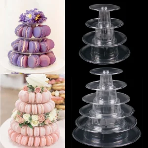 Présentoir à macarons en plastique, support à gâteaux, tour à Dessert, plateau Ray, décoration de mariage, Table, réception-cadeau pour bébé, fête d'anniversaire