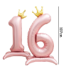 Sab48ff56ad864755b5f2e8ae064a509dc Ballon Géant en Aluminium Rose avec Couronne – 107 cm