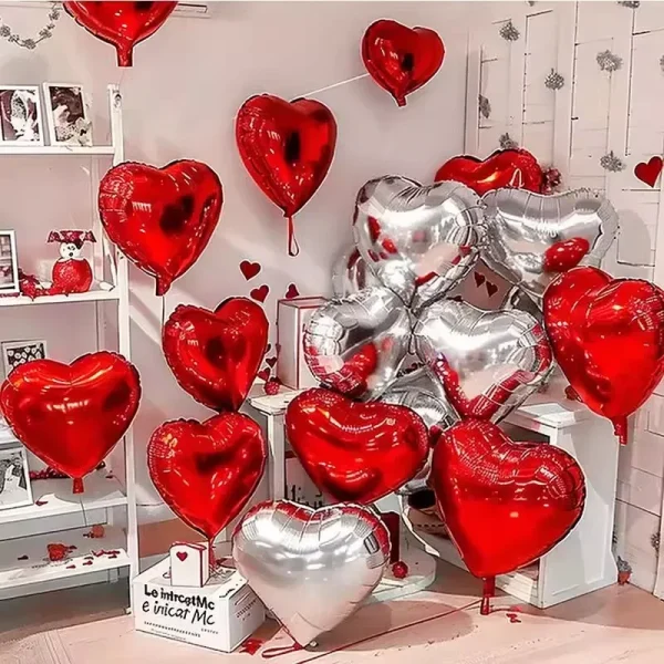 kf-S4fbd3b8f7de044ee9a4c95d9094b8a19h Ballons en Aluminium en Forme de Cœur