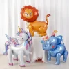 kf-Sfdd1c7d428754c76b3842ef28bee41d99 Grand Ballon en Forme de Licorne, Éléphant et Lion – 67 cm