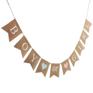 Guirlande "Boy or Girl" en toile