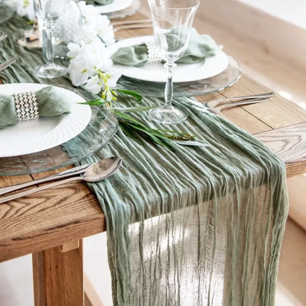 S2c3be7bd039d4705a2a1c96860f5498eB Chemin de Table en Tissu Semi-Transparent