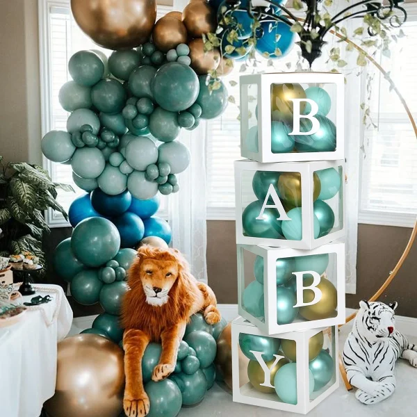 kf-S05eb28f6ed3448d6ad0da83c87b42bb2Y Pack de Lettres "BABY" – Boîte à Ballons Décorative