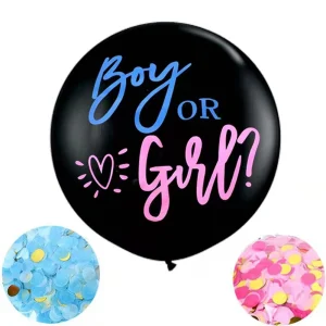 Ballon géant 90cm gender reveal "boy or girl"