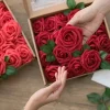 kf-Se2feba00b8f74ed986149fbd71d61f82E Fleurs Artificielles Roses avec Tige – 25 Pièces, Décorations de Mariage