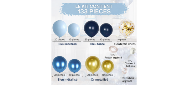 Ballons Bleu et Or