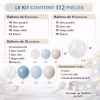 Bleu Poudré, Blanc et Beige