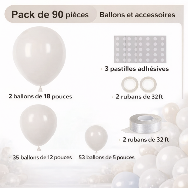 Beige Sable et Blanc