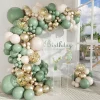 Vert, Beige Sable et Or